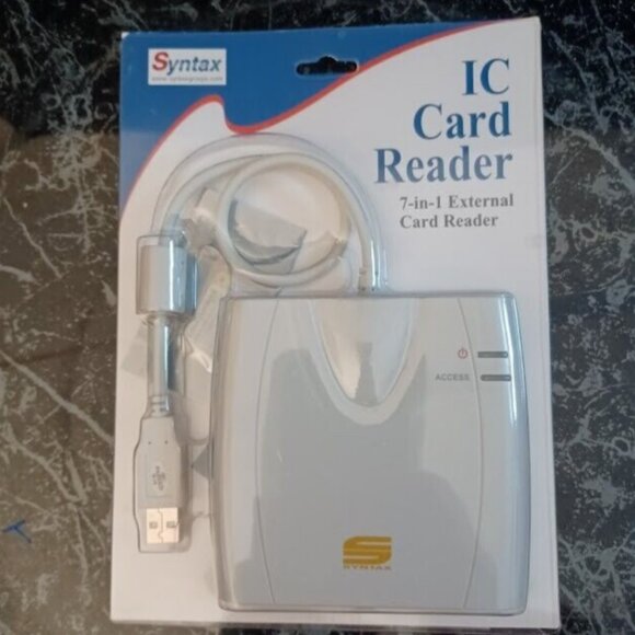 Syntax‎ 7-in-1 USB External Flash Memory/IC Card Reader Beige New in Box - Picture 1 of 2